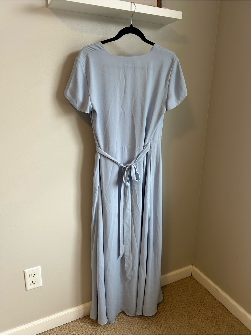 Babaton Light Blue Wrap Midi Dress - Picture 4 of 4
